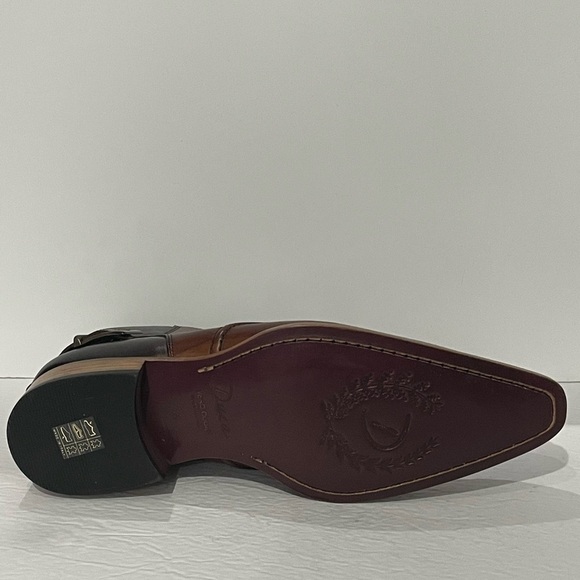 Duca ankle boot cognac Italian leather point toe side zipper - Picture 5 of 5